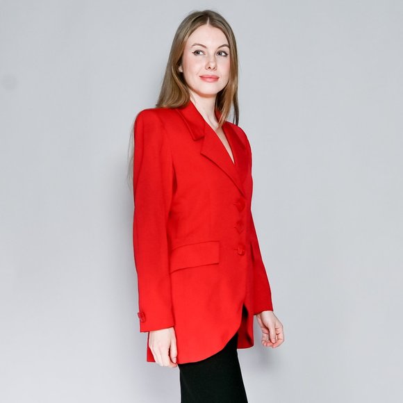YVES SAINT LAURENT Vintage Red Blazer - Picture 4 of 13